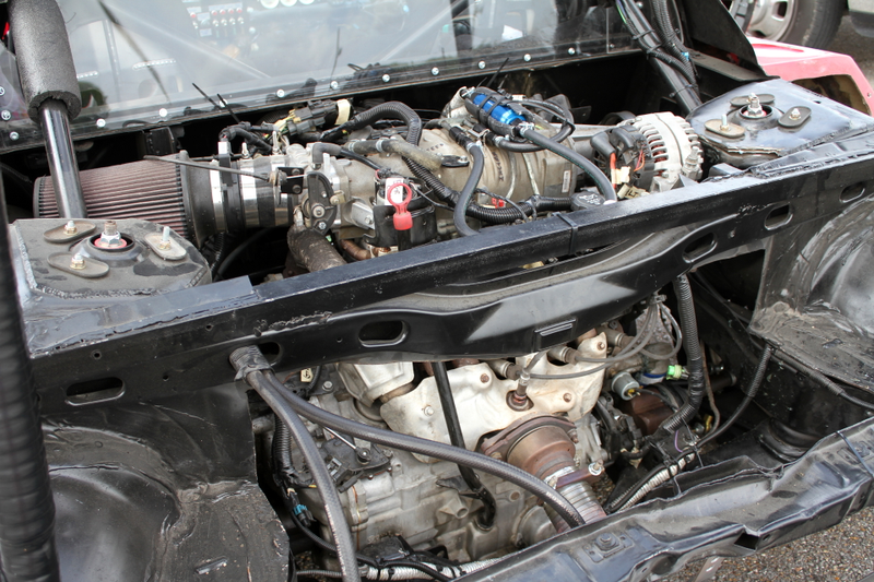 The new supercharged 3800 engine, as seen at the Fiero-40's first race.